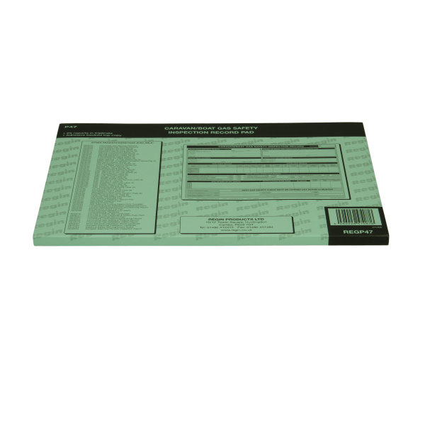 Caravan Gas Inspection Report Pad REGP47