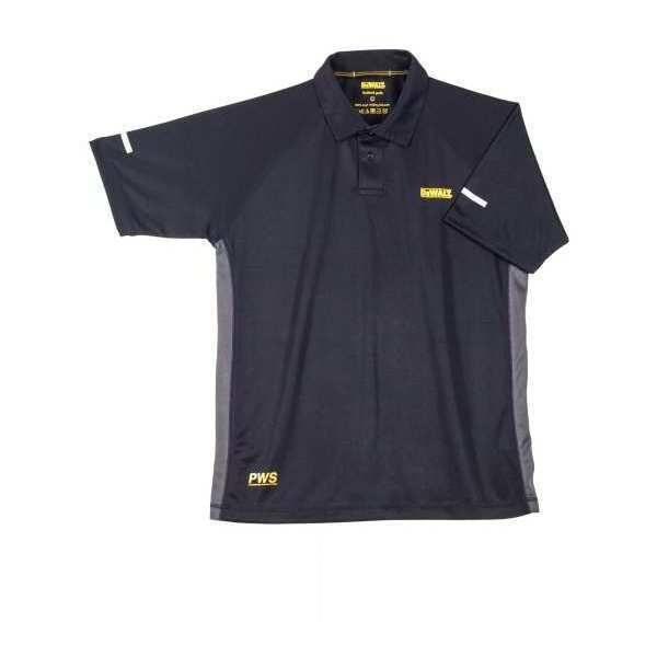 Black moisture wicking outlet polo shirt