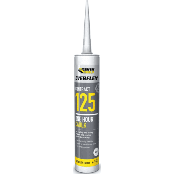 EVERBUILD 125 ONE HOUR CAULK WHITE 300ML