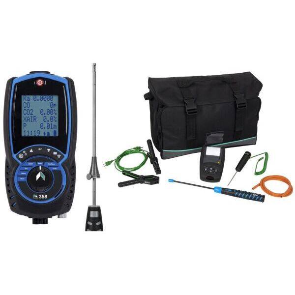 Kane 358 Analyser Kit Plus GLD/450PLUS Leak Detector, KAL1 Temp Probe & 2 x KPCP Clamp-On Pipe Probes