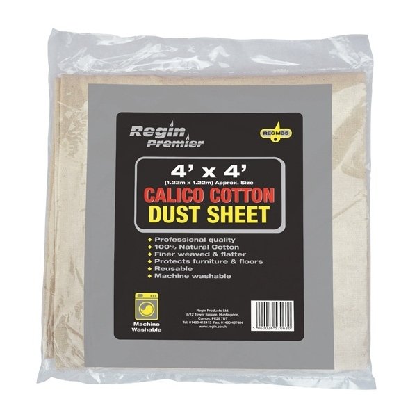 REGIN 4 X 4 CALICO COTTON DUST SHEET REGM35