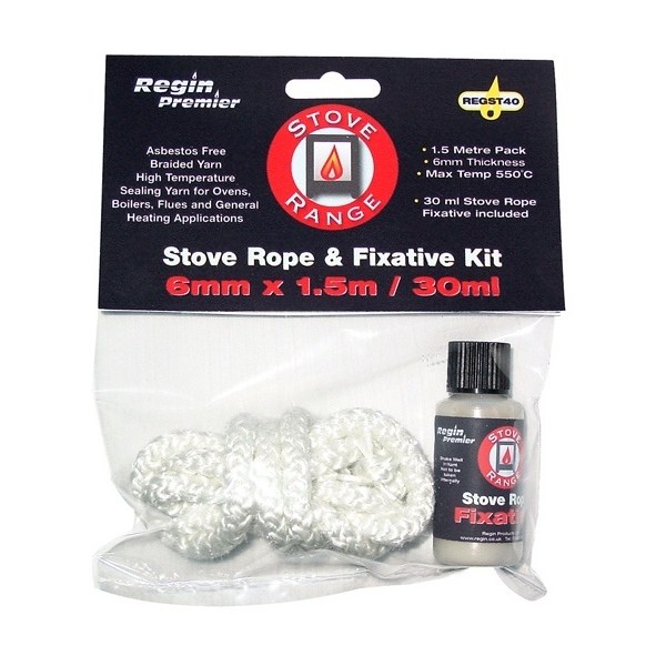 REGST40 STOVE ROPE & FIX KIT (6MMX1.5M)