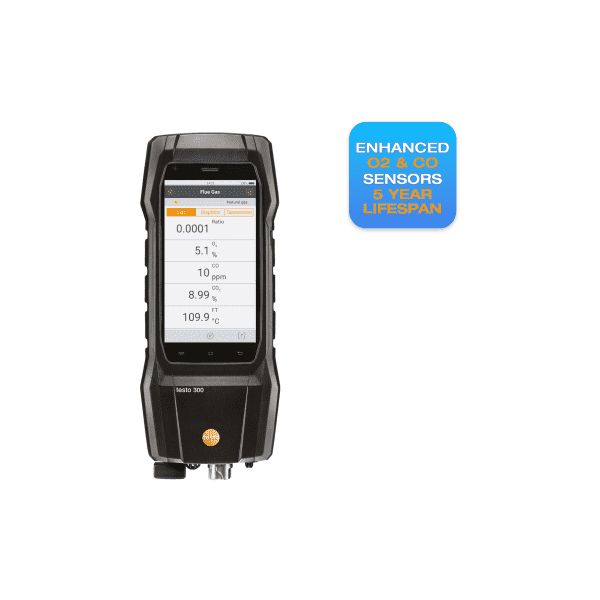 Testo 300+ - Flue Gas Analyser (Handset Only)