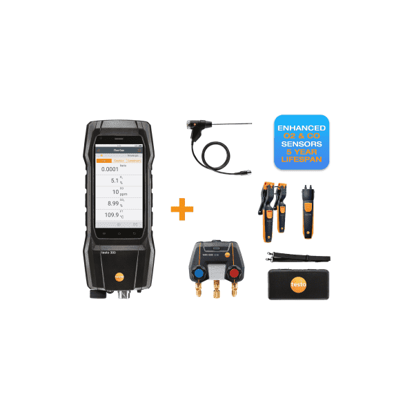 Testo 300+ Flue Gas Analyser Smart Heat Pump Kit