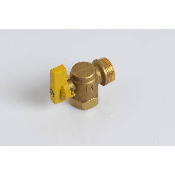 WARMHAUS GAS INLET CONNECTION - 3/4IN X 22 BALL VALVE (YELLOW) 15311009000020